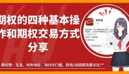 期权的四种基本操作和期权交易方式分享