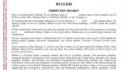 加密货币交易所Bullish冲击美股IPO，持有超过2.4万个比特币，特朗普稳定币法案生效后首单IPO