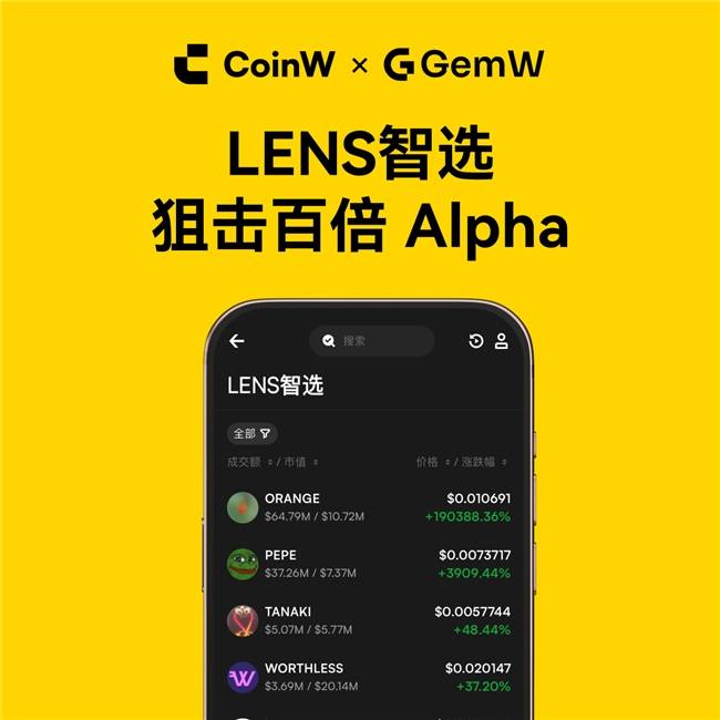 CoinW币赢旗下GemW 智能交易平台重磅上线，开启链上交易新体验